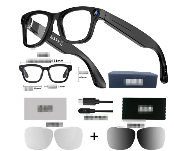 AI Smart Glasses with HD Camera – Voice Calls, Translation & Object Recognition