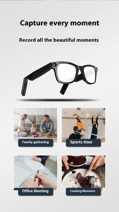 AI Smart Glasses with HD Camera – Voice Calls, Translation & Object Recognition