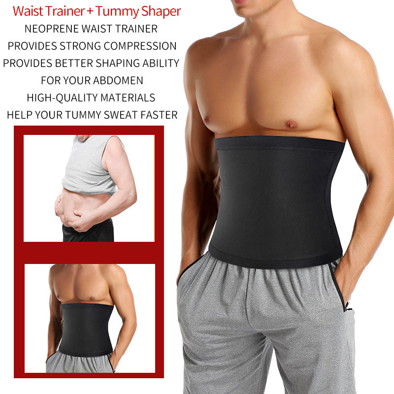 Men's Sauna Waist Trainer & Sweat Belt – Slimming Body Shaper