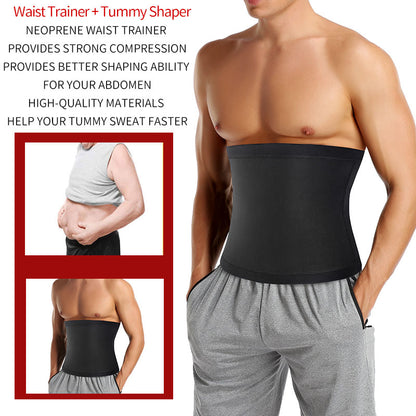 Men's Sauna Waist Trainer & Sweat Belt – Slimming Body Shaper