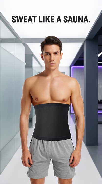 Men's Sauna Waist Trainer & Sweat Belt – Slimming Body Shaper