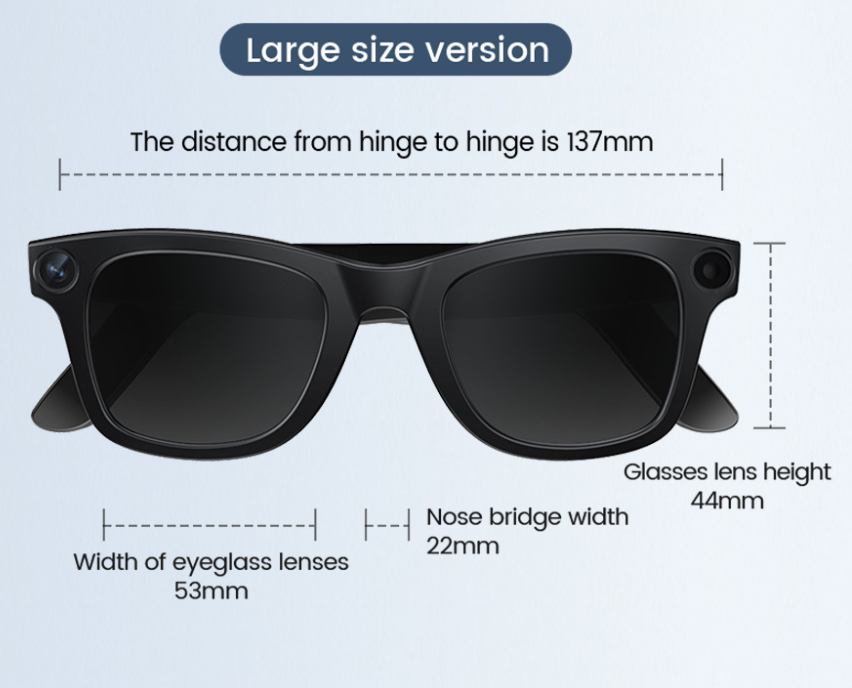 AI Smart Glasses with HD Camera – Voice Calls, Translation & Object Recognition
