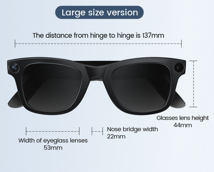AI Smart Glasses with HD Camera – Voice Calls, Translation & Object Recognition